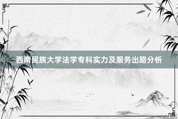 西南民族大学法学专科实力及服务出路分析